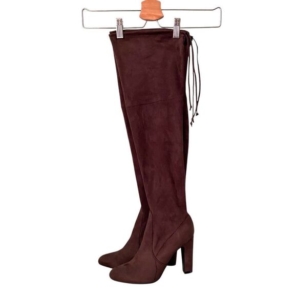 Unisa Faux Suede Over The Knee Boots in Brown in Size 8M - Picture 5 of 12